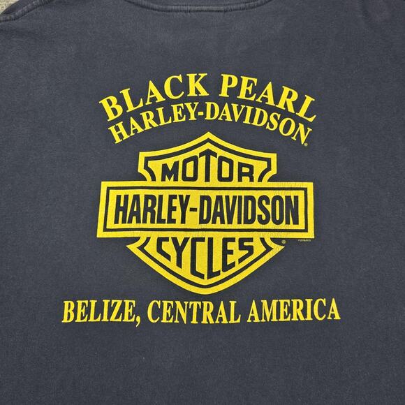Harley-Davidson Shirt Mens 2XL Navy Eagle Graphic Classic Heritage Belize HD - Picture 12 of 13